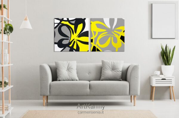 dipinti fiori astratti dipinti moderni