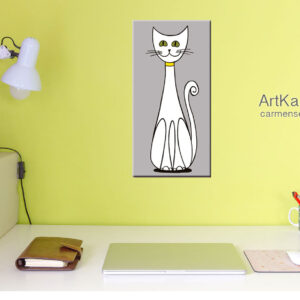 dipinto moderno gatto