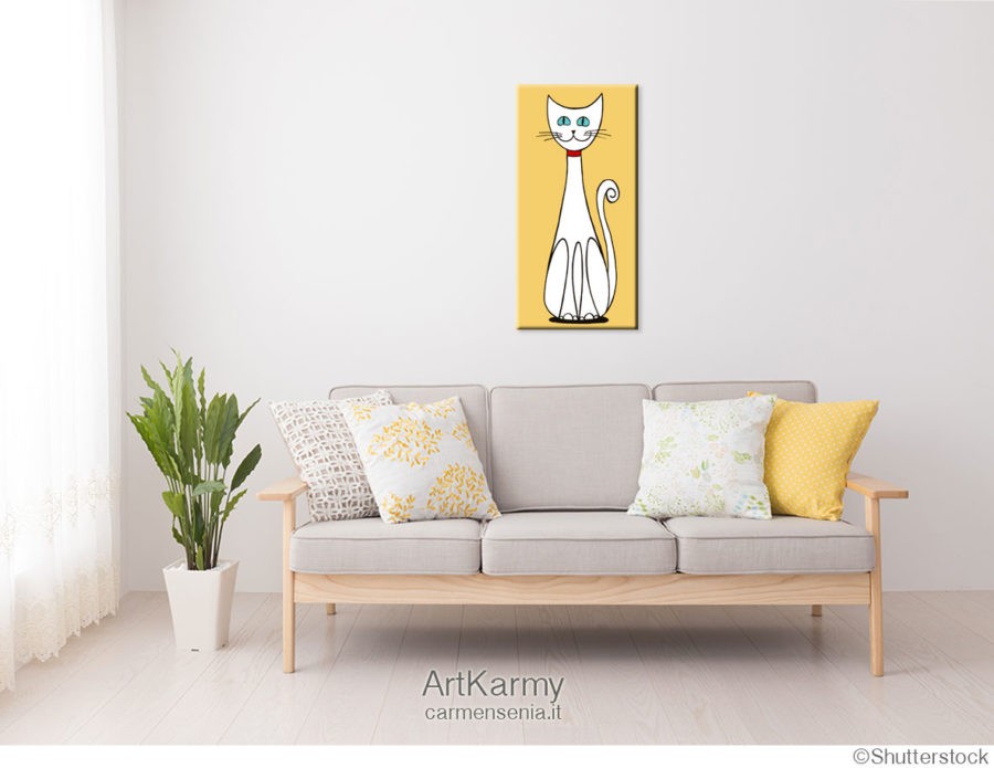 dipinto moderno gatto