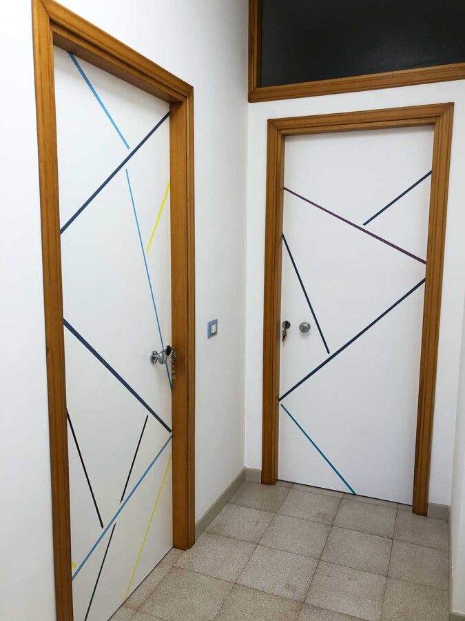 porta dipinta bianco
