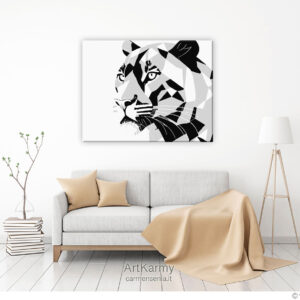 Dipinto moderno con leopardo