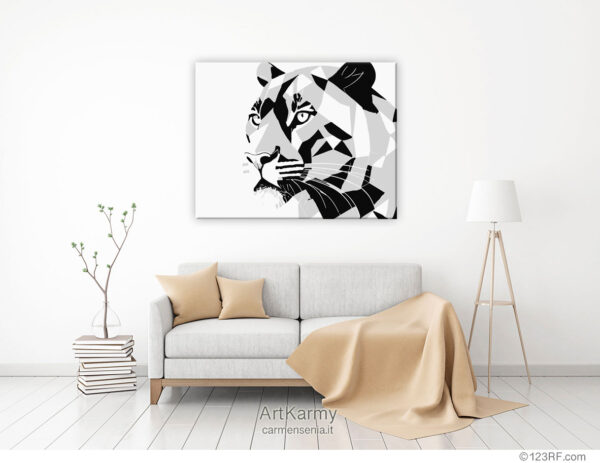 Dipinto moderno con leopardo