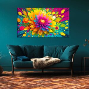 stampa su tela - esplosione fiori e colori