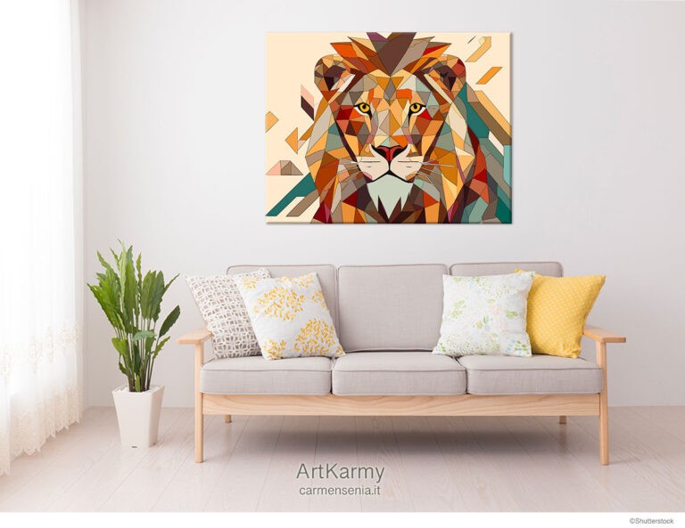 dipinto moderno con leone