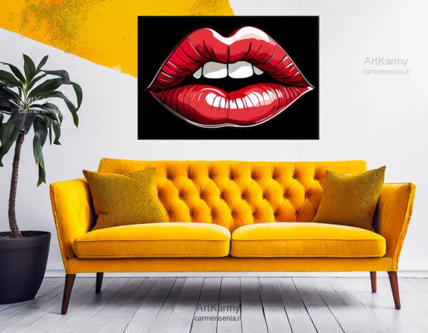 dipinto pop art labbra rosse - lips
