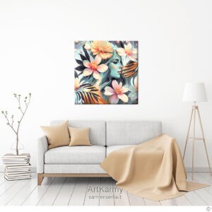 stampa su tela con disegno fantastico