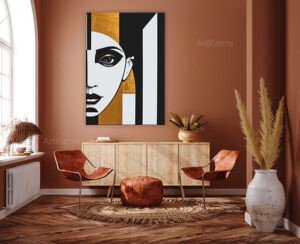 dipinto moderno oro nefertiti