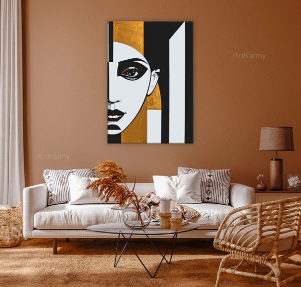 dipinto moderno oro nefertiti